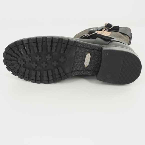 Woolrich Baltimore Black Crackle Leather Boot Women's Size 10 - Picture 4 of 9